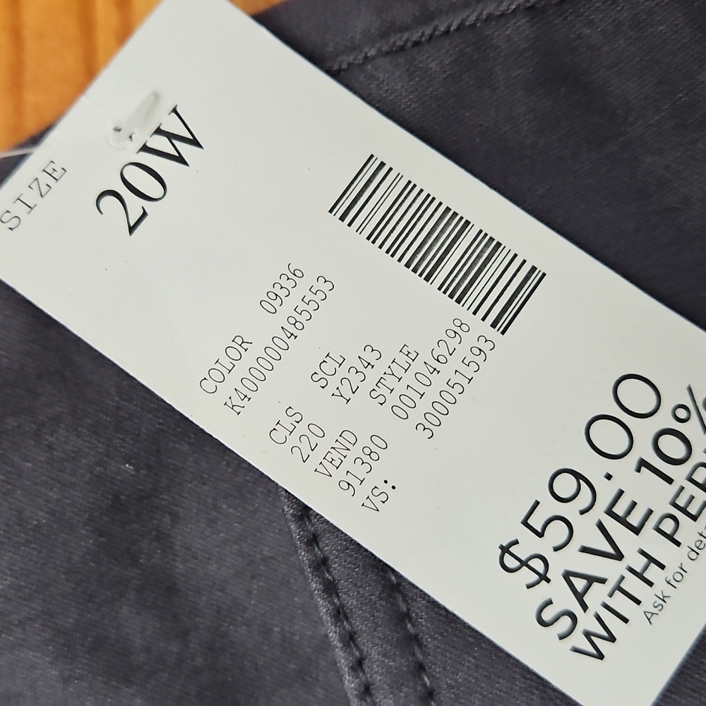 Womens Plus Sateen Stretch Jean type pants - Picture 3 of 3